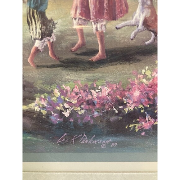 Vintage Lee K Parkinson Framed Matted Print “Country Living” Grandmacore Cottage - Picture 6 of 10